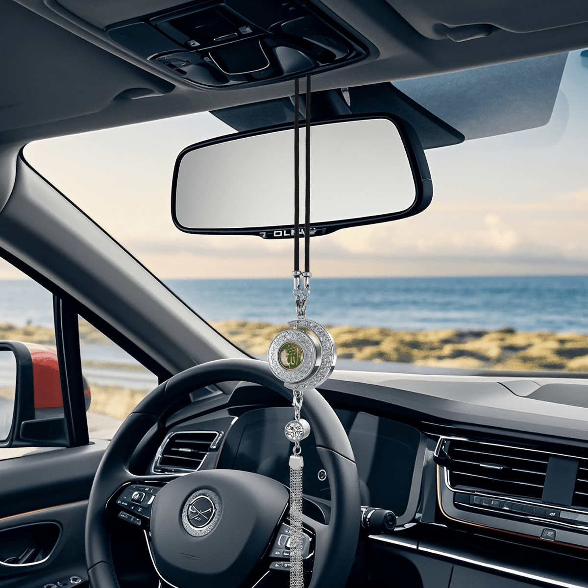Muslim Car Accessories: Alloy Islamic Hanging Ornaments with Perfume Diffuser (MAC238) - Mariam's Collection