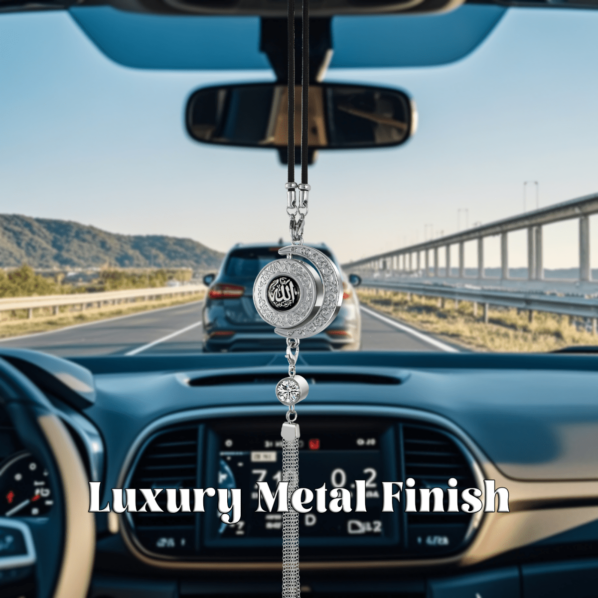 Muslim Car Accessories: Alloy Islamic Hanging Ornaments with Perfume Diffuser (MAC238) - Mariam's Collection