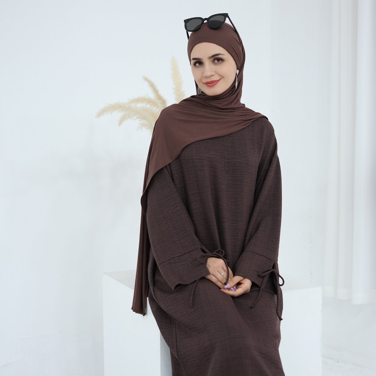 Muslim Women's Everyday Essential Modal Cotton Headscarf | Earth - Tone Solid Color Hijab with Stretch Comfort(MH122) - Mariam's Collection