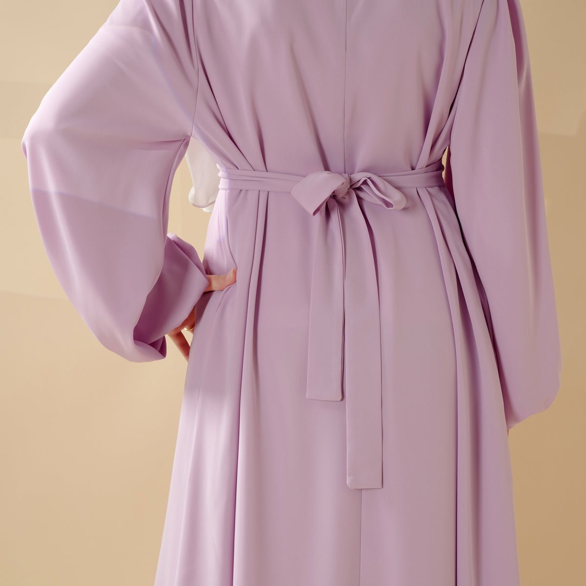 Must - Have Candy Color Essential Pleated Dress Basic Abaya (MA142) - Mariam's Collection