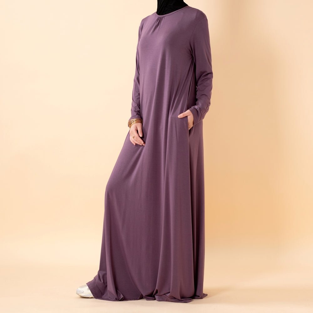 Natural Stretch Premium Lenzing™ Modal A - Line Dress (MA357) - Mariam's Collection