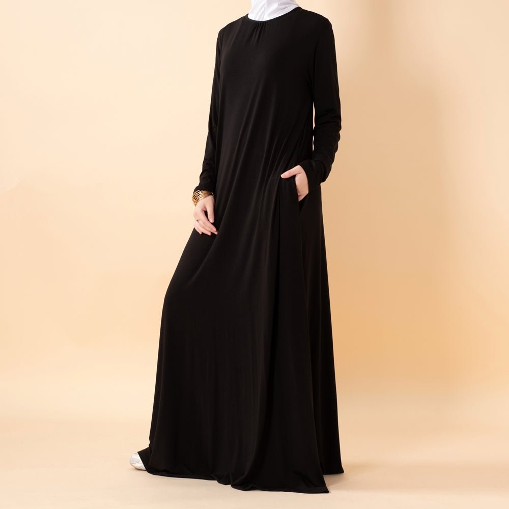 Natural Stretch Premium Lenzing™ Modal A - Line Dress (MA357) - Mariam's Collection