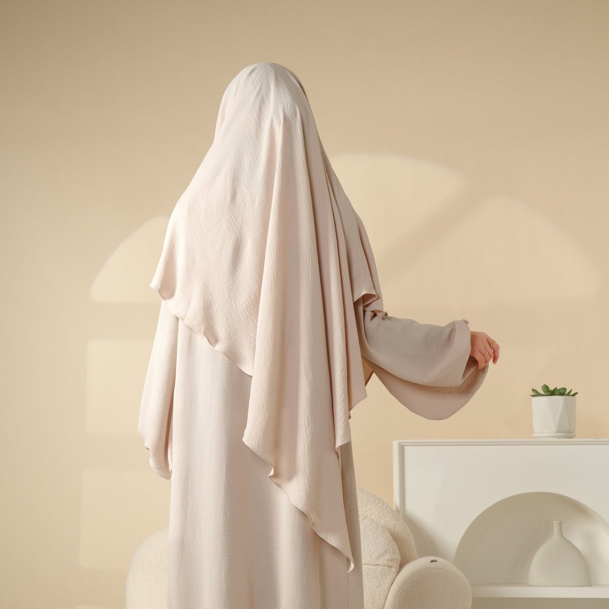 New Crepe 1 - Layer Khimar | Soft Crepe Material Khimar (MK009) - Mariam's Collection