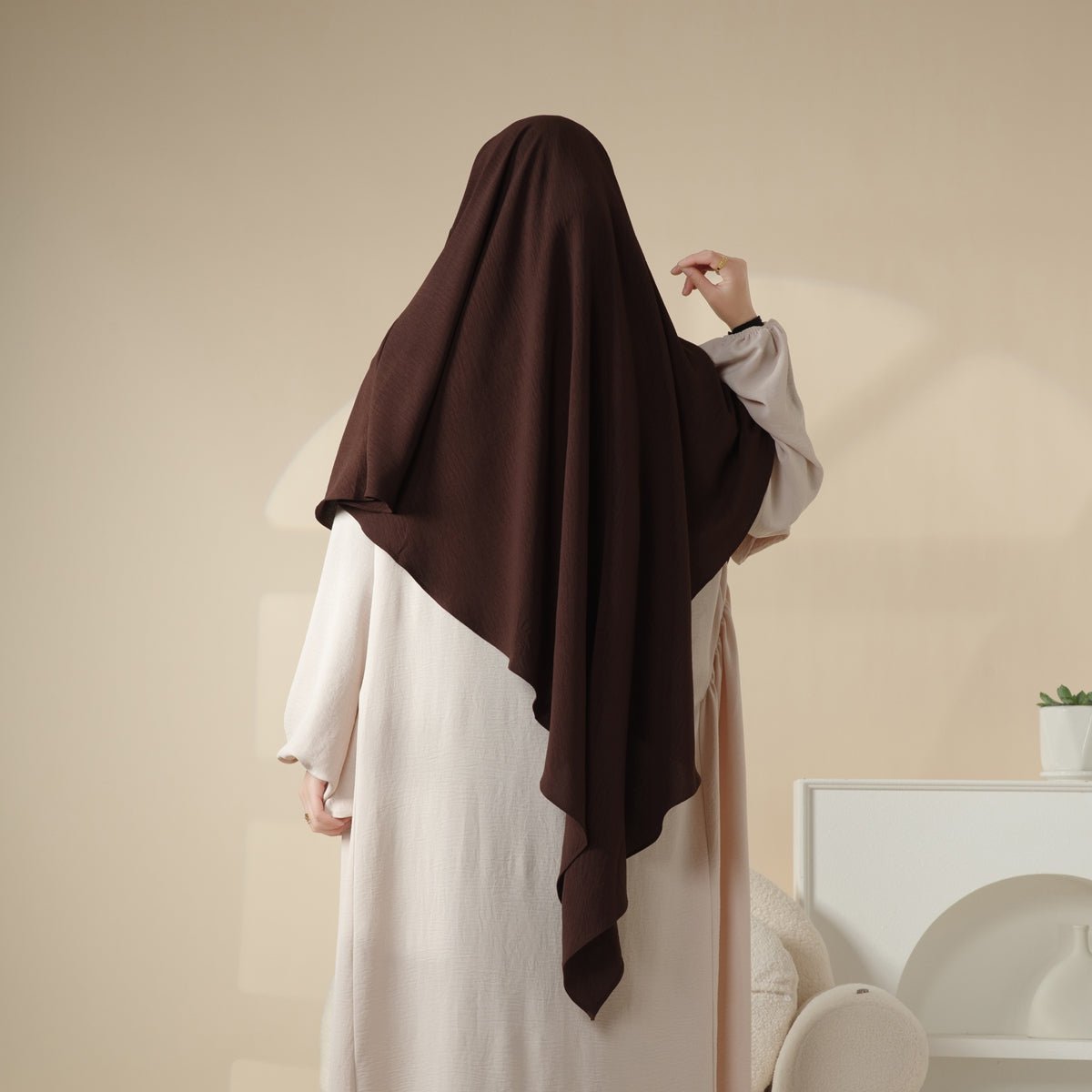 New Crepe 1 - Layer Khimar | Soft Crepe Material Khimar (MK009) - Mariam's Collection