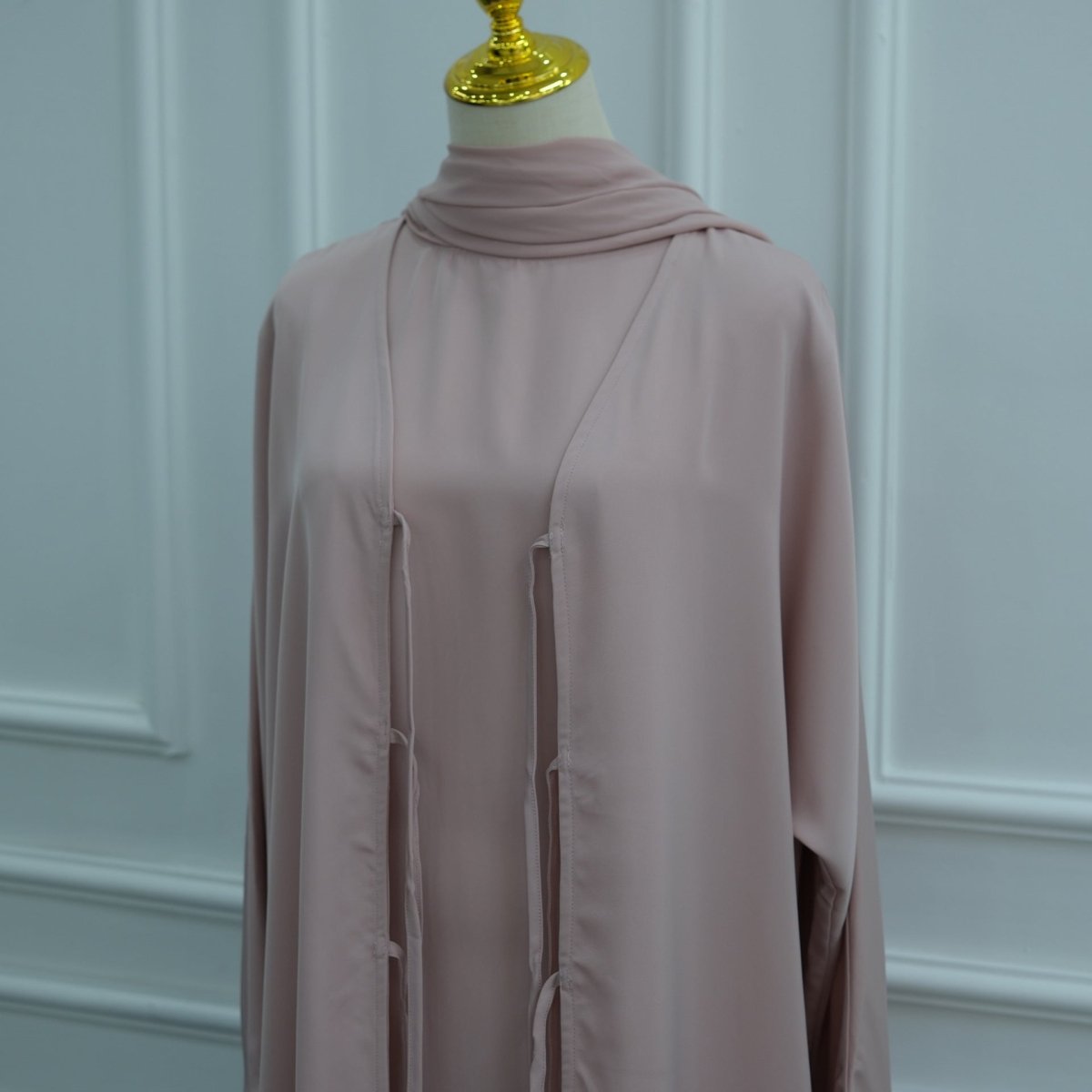 Nida Three-Piece Open Abaya Set(MOA340) - Mariam's Collection