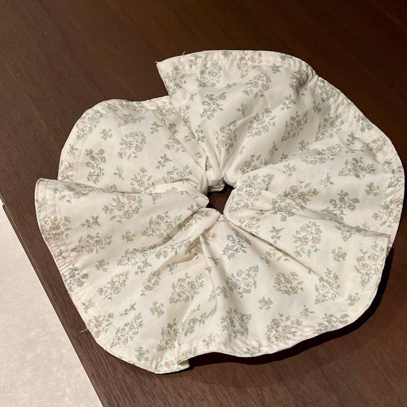 Oversized Floral Scrunchie Hair Tie(MAC453) - Mariam's Collection