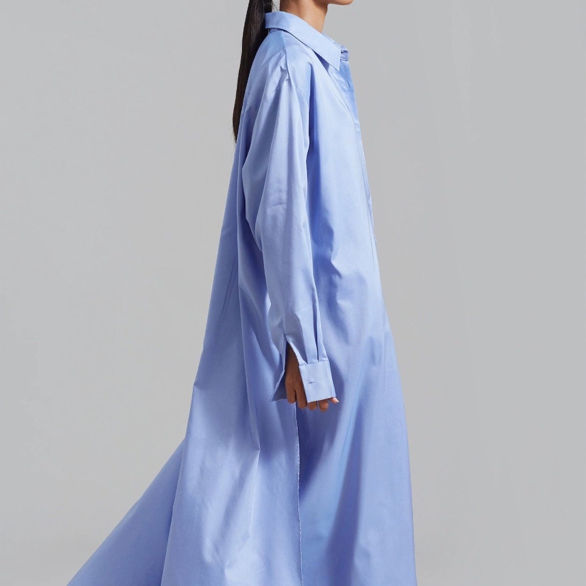 Oversized Shirt Dress with Side Slits(MS332) - Mariam's Collection