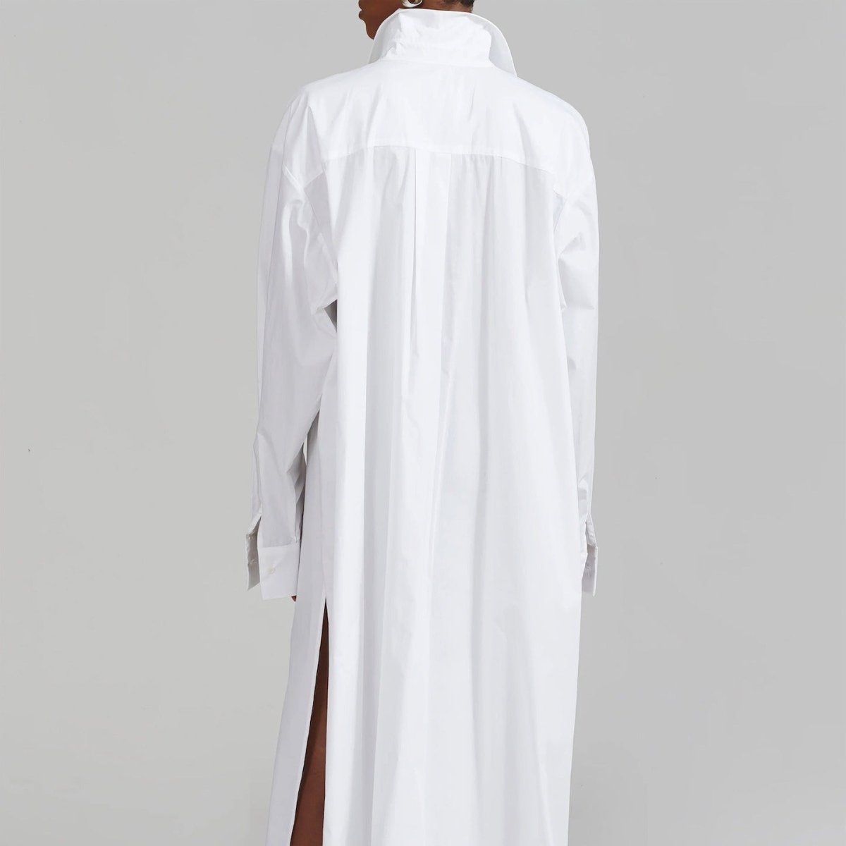 Oversized Shirt Dress with Side Slits(MS332) - Mariam's Collection