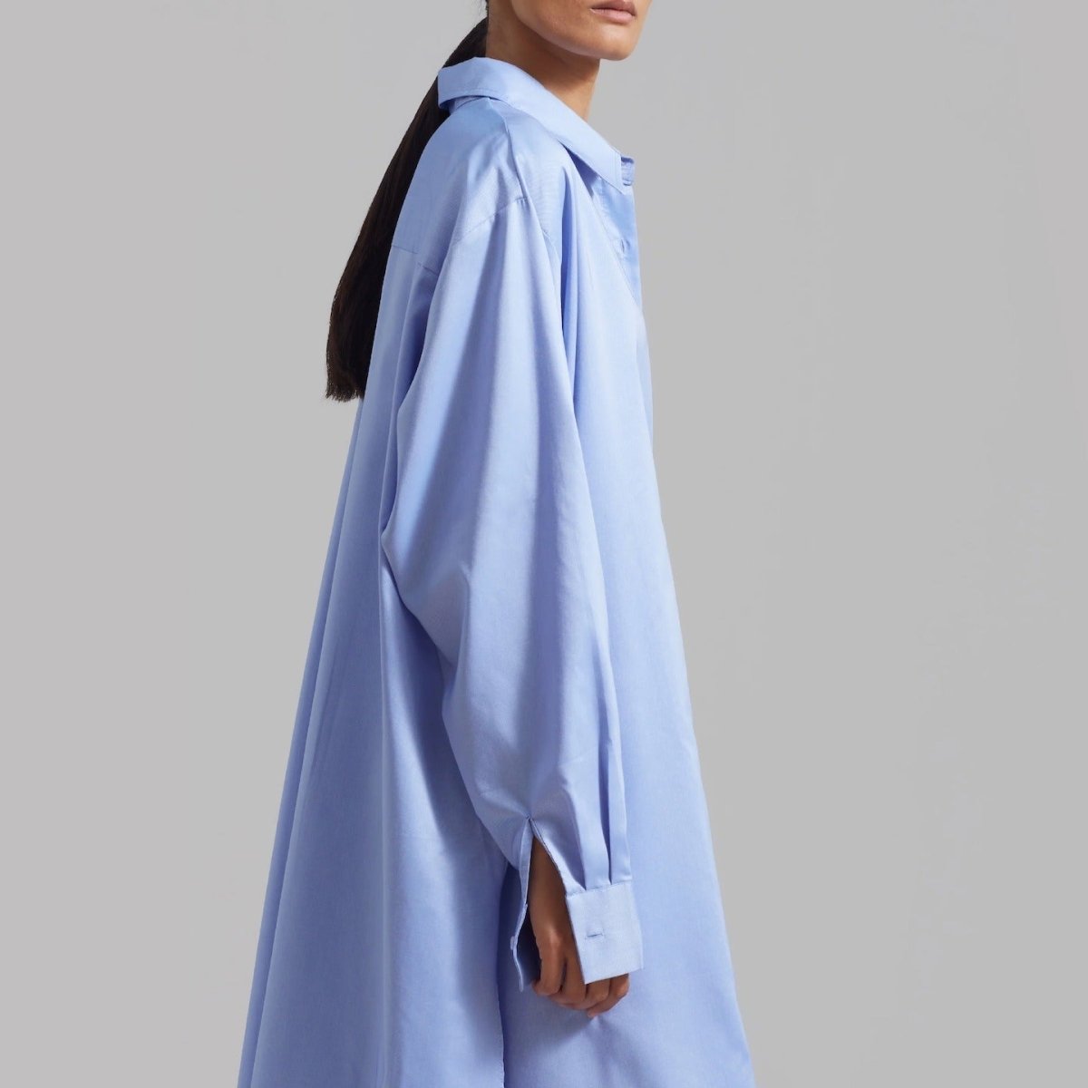 Oversized Shirt Dress with Side Slits(MS332) - Mariam's Collection