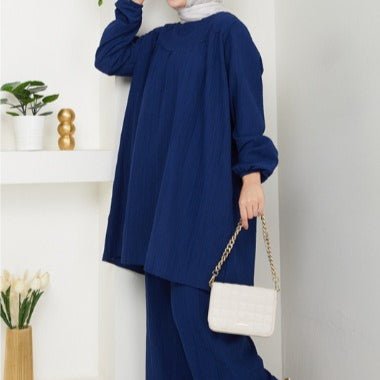 Oversized Tunic & Wide Leg Pants Set(MS388) - Mariam's Collection