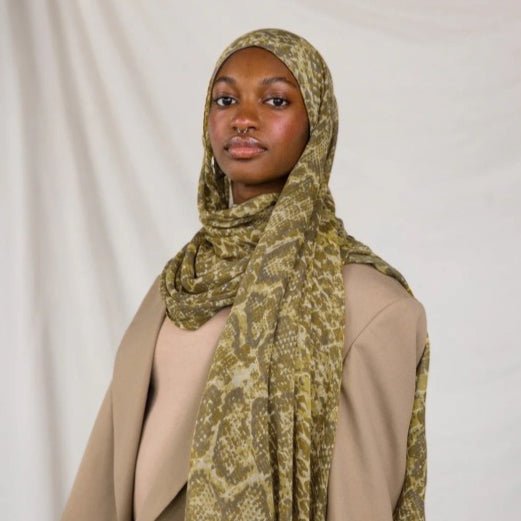 Painted Watercolor Modal Hijab in Bohemian Style (MH141) - Mariam's Collection