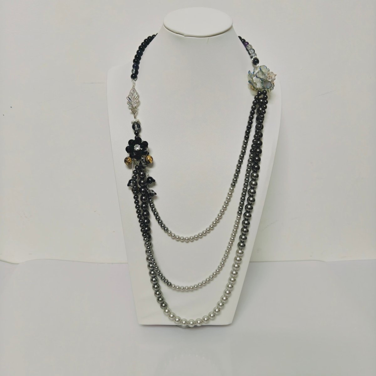 Pearlescent Artistry Handmade Pearl Beaded Necklace (MAC347) - Mariam's Collection