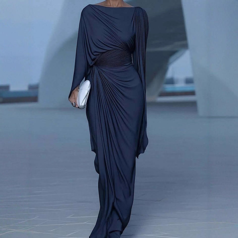 Pleated Evening Dress