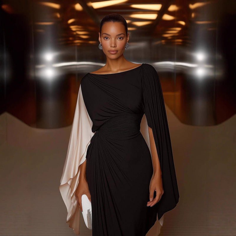 Pleated Evening Dress | Off-Shoulder Ruched Bodycon Gown(MS275) - Mariam's Collection