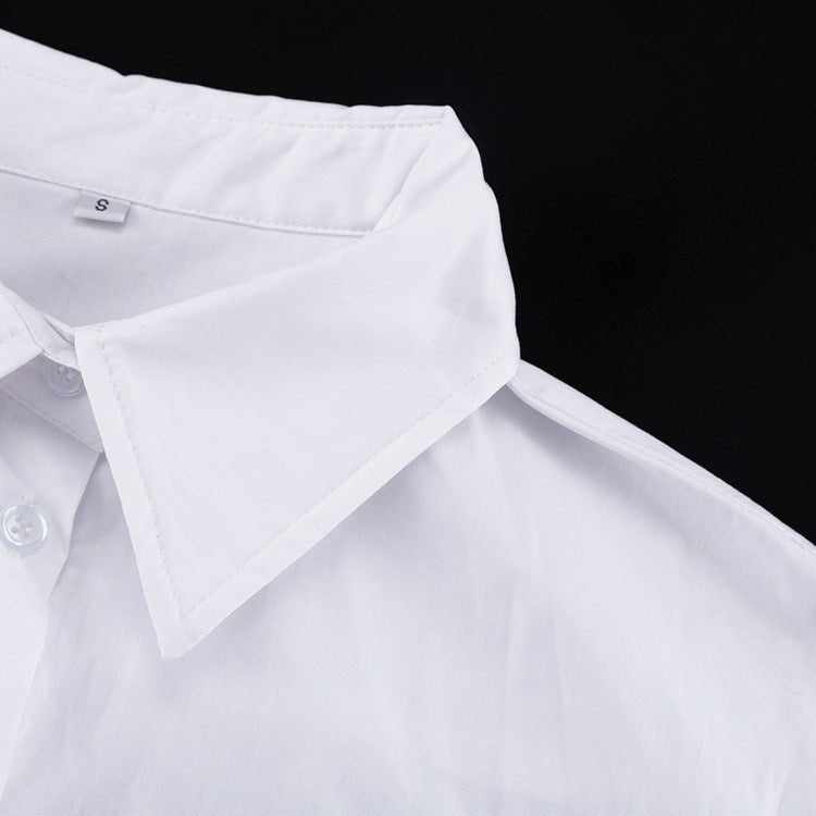 Pleated White Shirt Maxi Dress(MS548) - Mariam's Collection