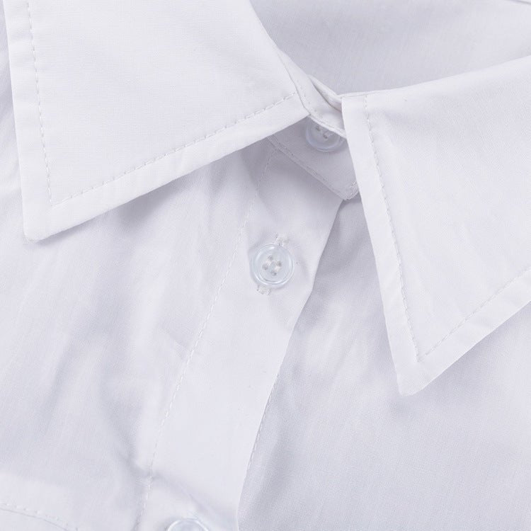 Pleated White Shirt Maxi Dress(MS548) - Mariam's Collection