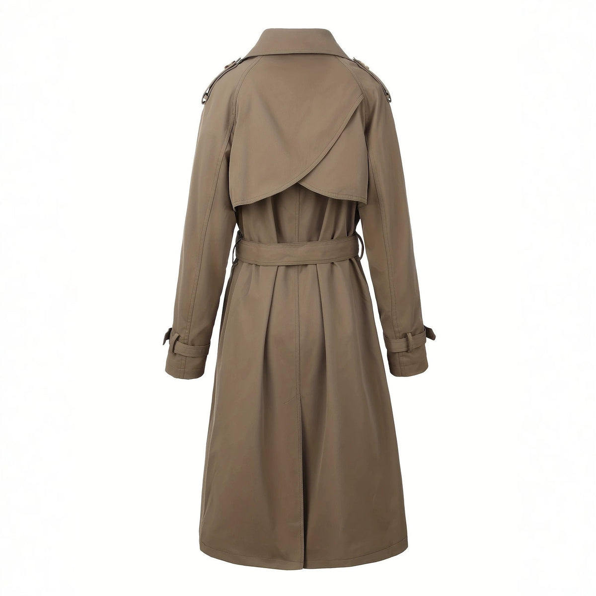 Plus-Size Double-Breasted Trench Coat(MS555) - Mariam's Collection