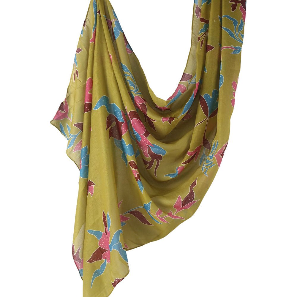 Poly - Cotton Printed Hijab Scarf(MH214) - Mariam's Collection