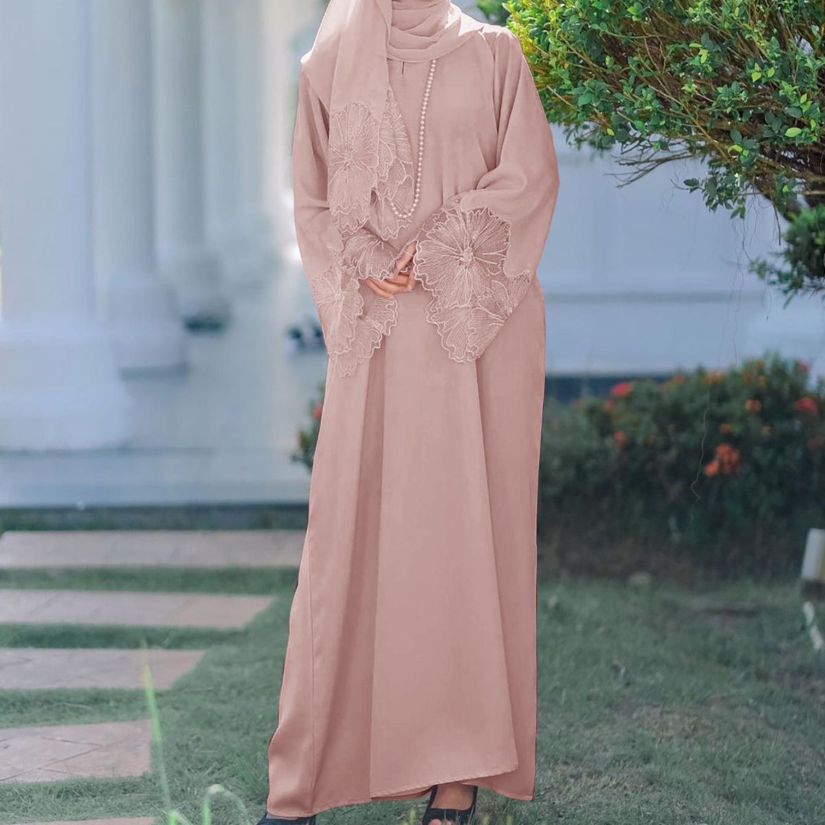 Prayer Abaya with Matching Hijab(MA396) - Mariam's Collection