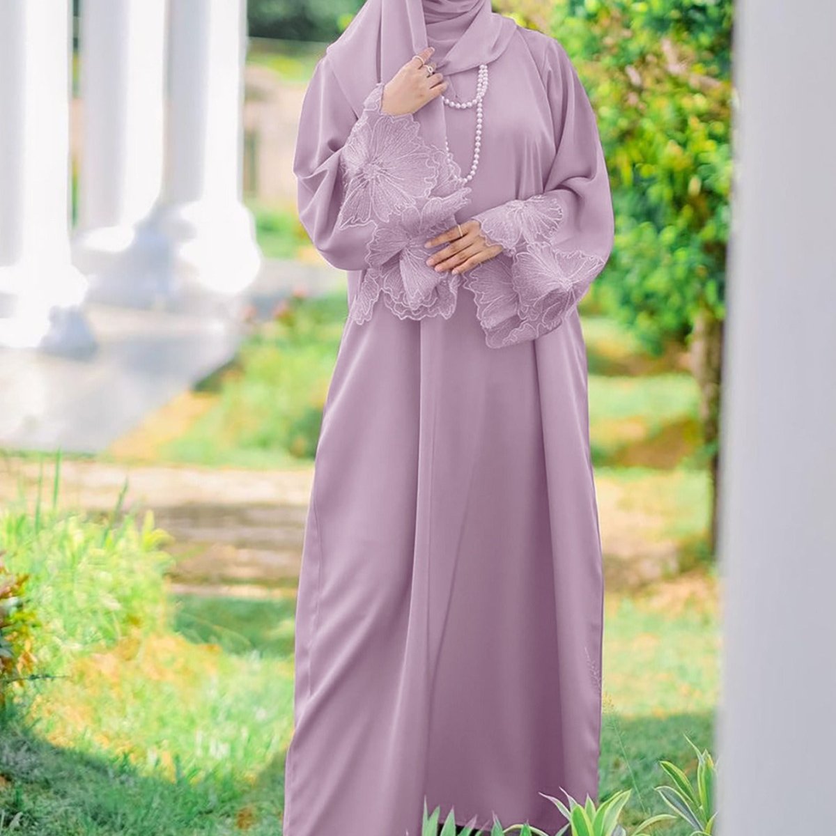 Prayer Abaya with Matching Hijab(MA396) - Mariam's Collection