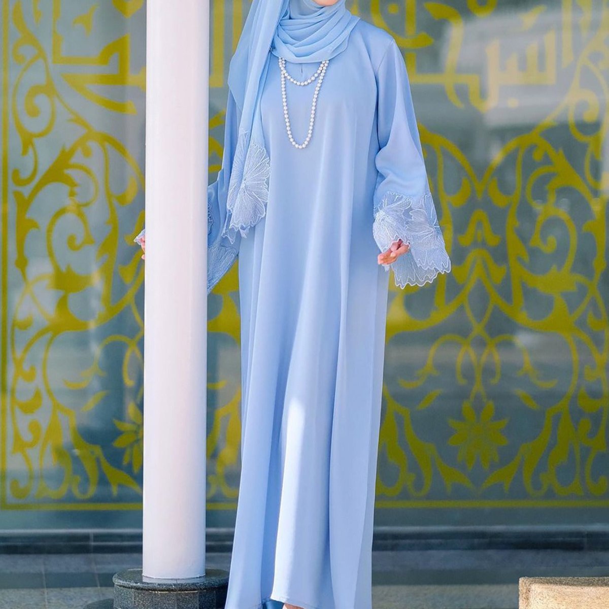 Prayer Abaya with Matching Hijab(MA396) - Mariam's Collection