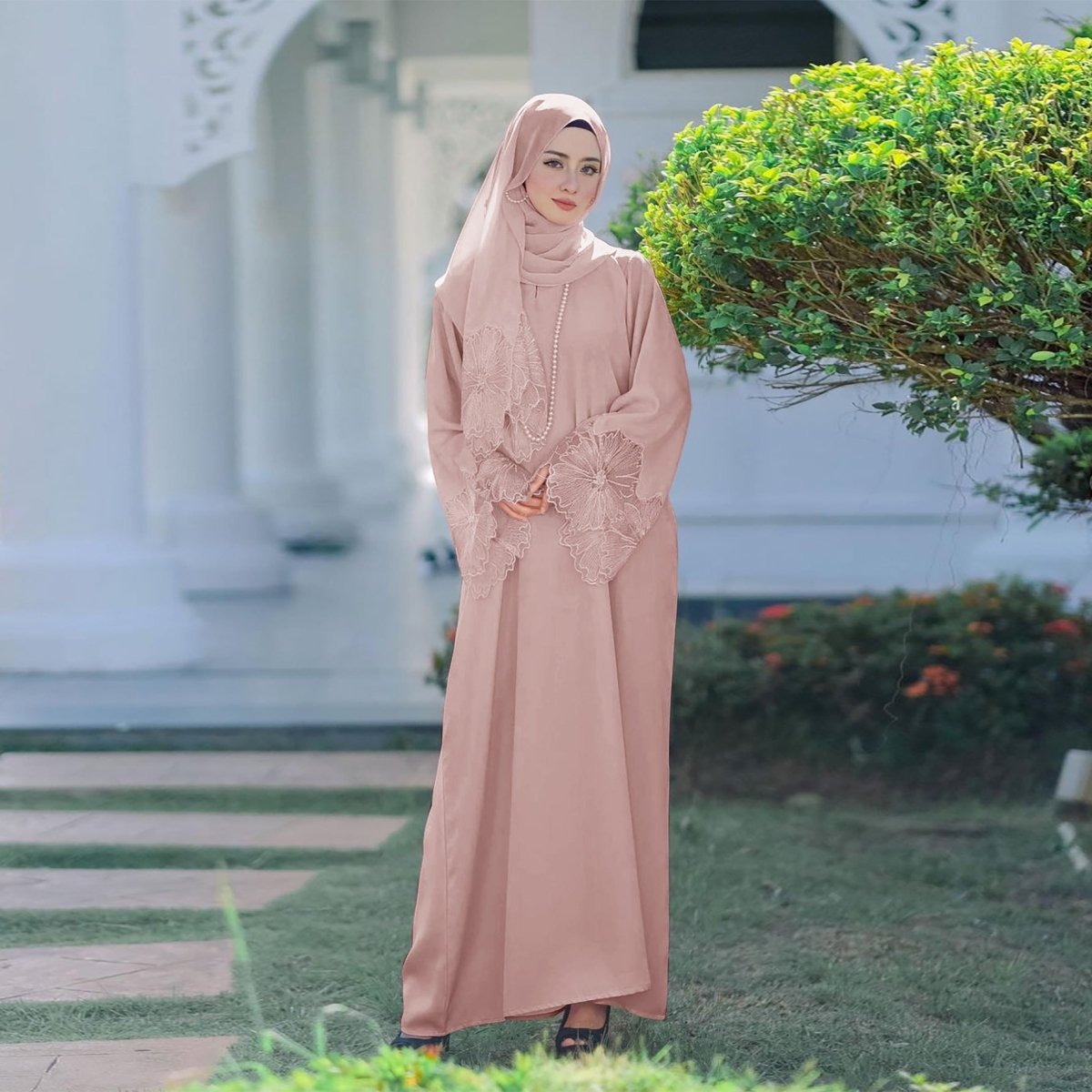 Prayer Abaya with Matching Hijab(MA396) - Mariam's Collection