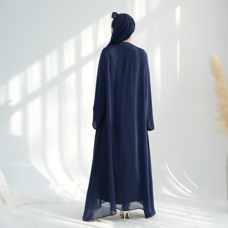 Premium Chiffon 3 - Piece Set Abaya(MOA231) - Mariam's Collection