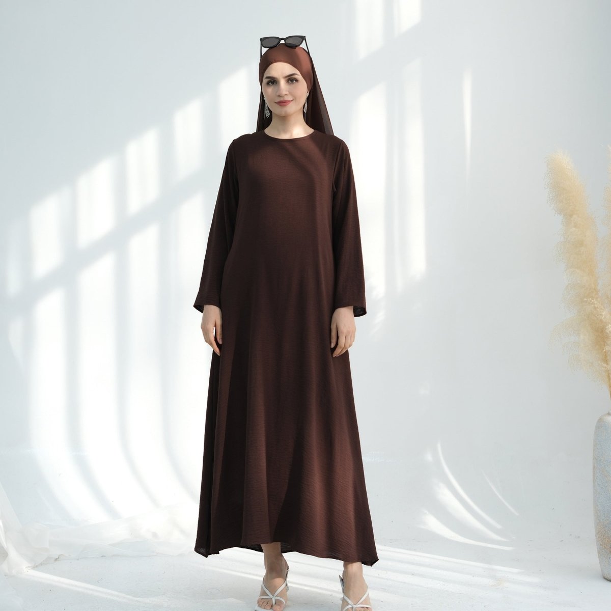 Premium Chiffon 3 - Piece Set Abaya(MOA231) - Mariam's Collection