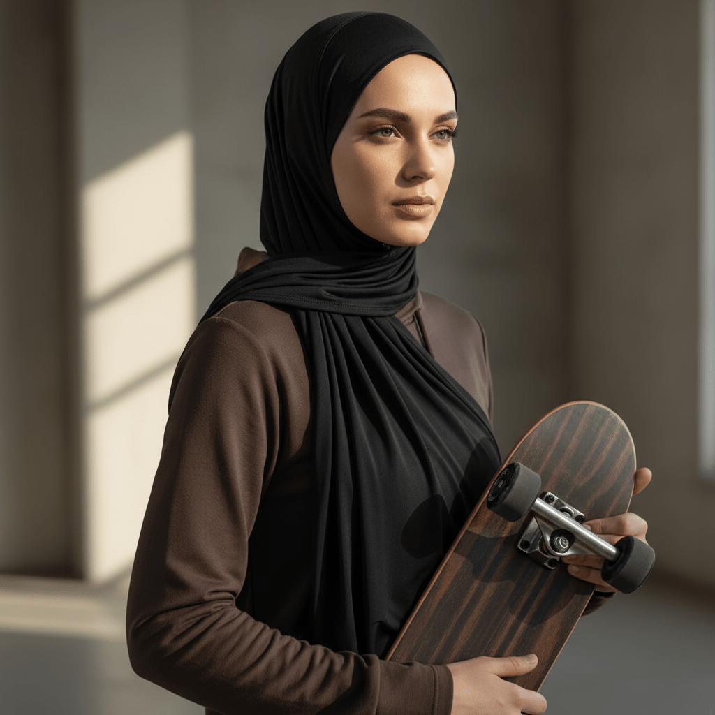 Premium Cooling Non - Slip Hijab | Breathable Sports Hijab (MH196) - Mariam's Collection
