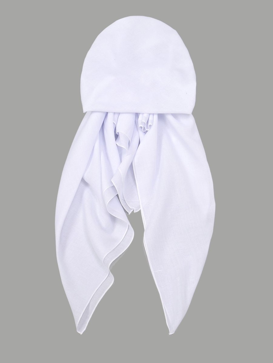 Premium Elastic Turban Caps Triangle Headwrap with Two - Tail Pullover Design. (MH118) - Mariam's Collection