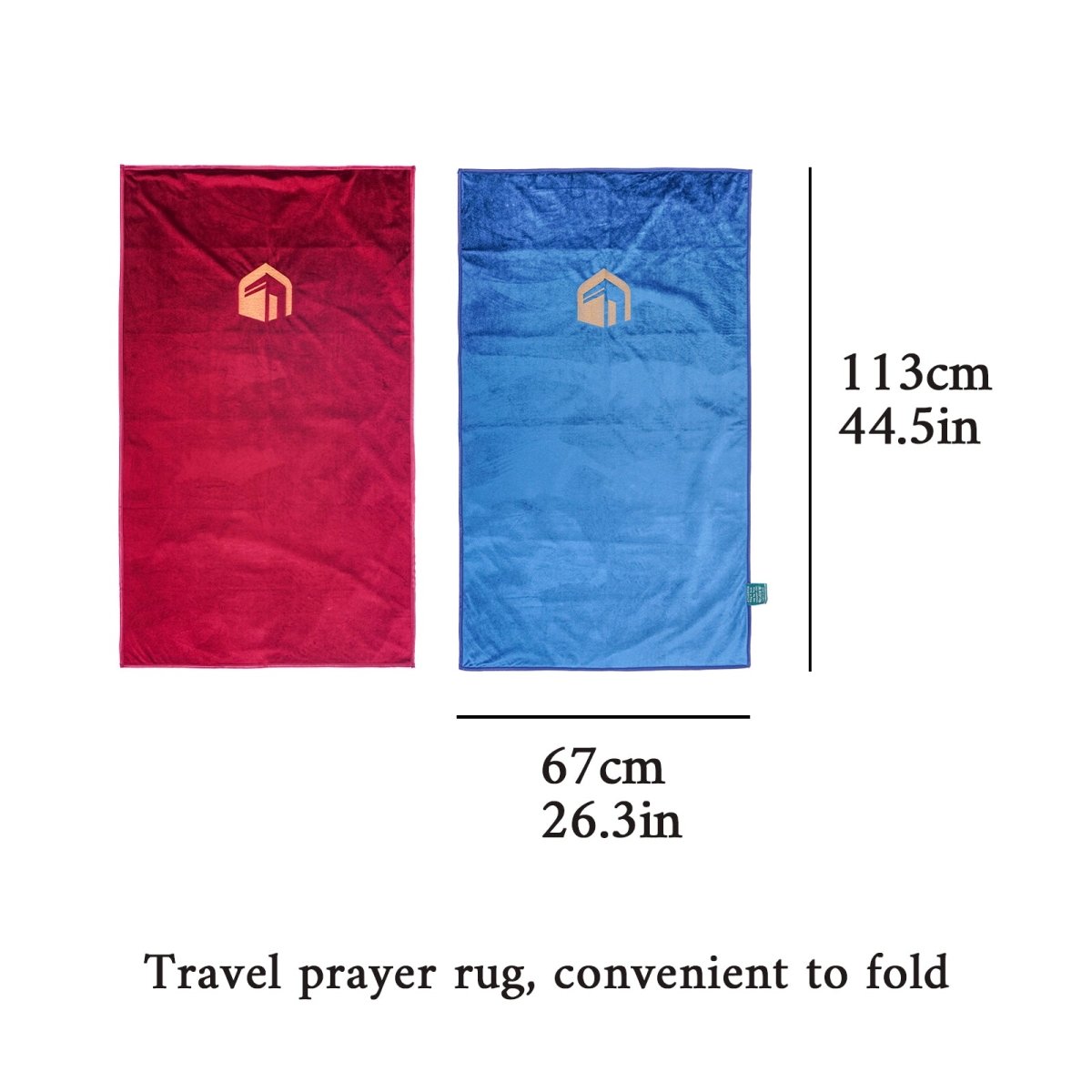 Premium German Velvet Travel Prayer Mat – Waterproof Compact Hypoallergenic Prayer Mat (MR080) - Mariam's Collection