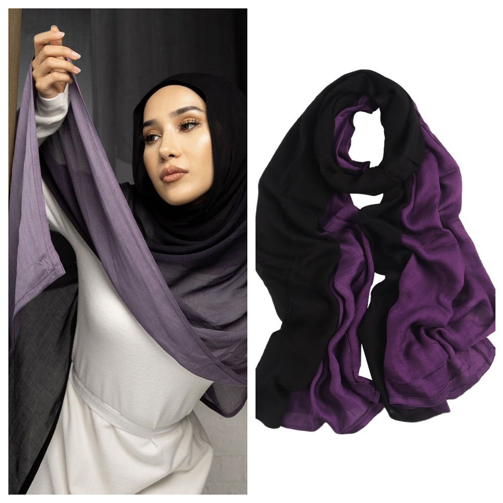 Premium Modal Cotton Headscarves Gradient Hijab Collection(MH123) - Mariam's Collection