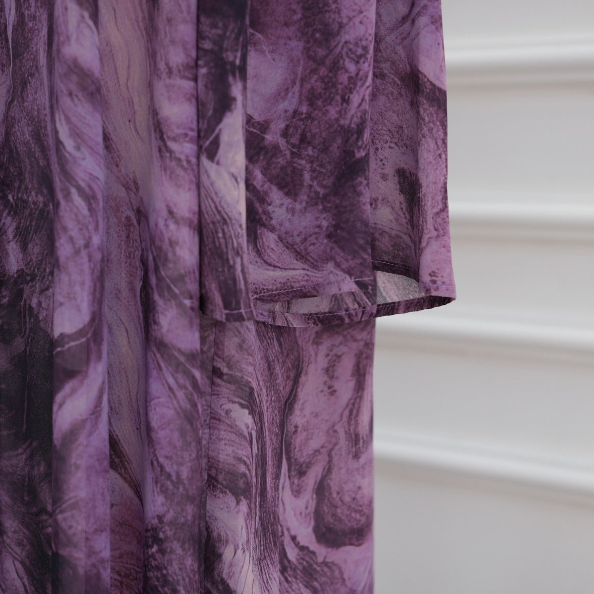 Printed Cardigan Abaya Collection | Modest Luxury Loungewear Feather - Print Robes (MOA194) - Mariam's Collection