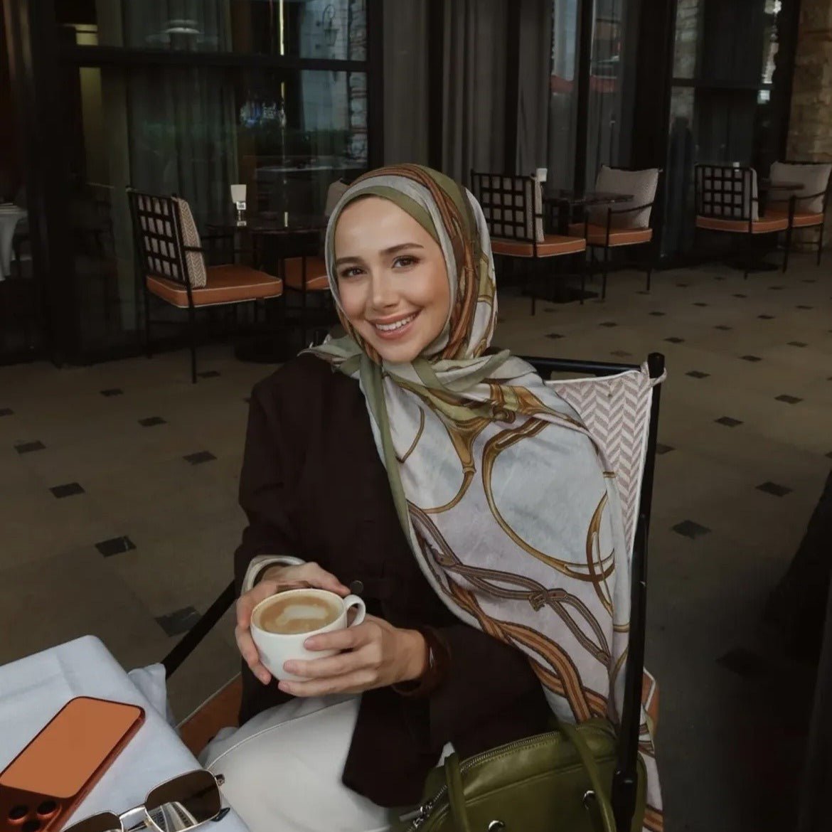 Printed Cotton Hijab Scarf | Soft Breathable Long Headscarf(MH201) - Mariam's Collection