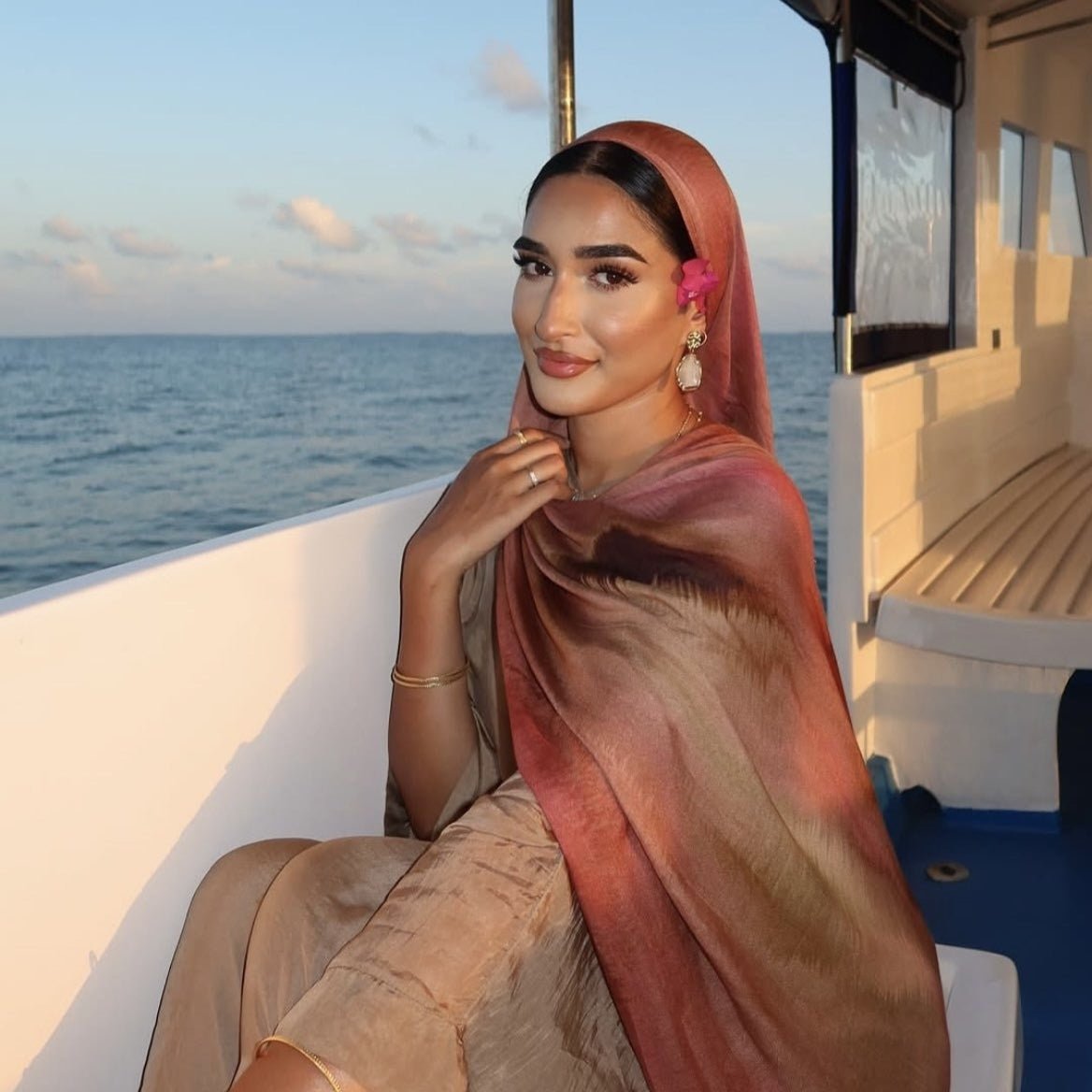 Printed Cotton Hijab Scarf | Soft Breathable Long Headscarf(MH201) - Mariam's Collection