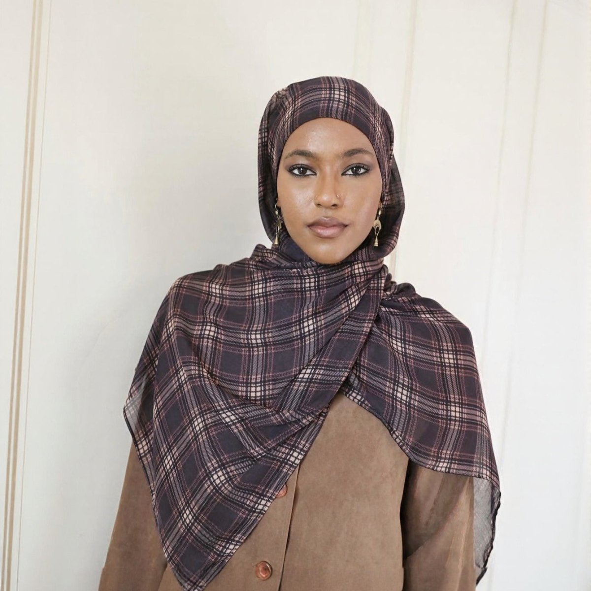 Printed Cotton Hijab Scarf | Soft Breathable Long Headscarf(MH201) - Mariam's Collection