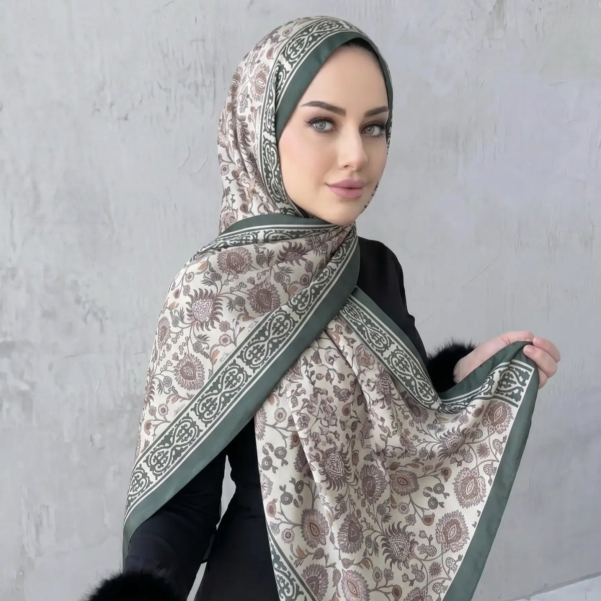 Printed Hijab Scarf(MH239) - Mariam's Collection