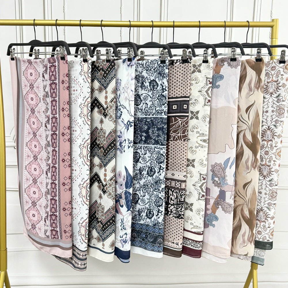 Printed Hijab Scarf(MH239) - Mariam's Collection