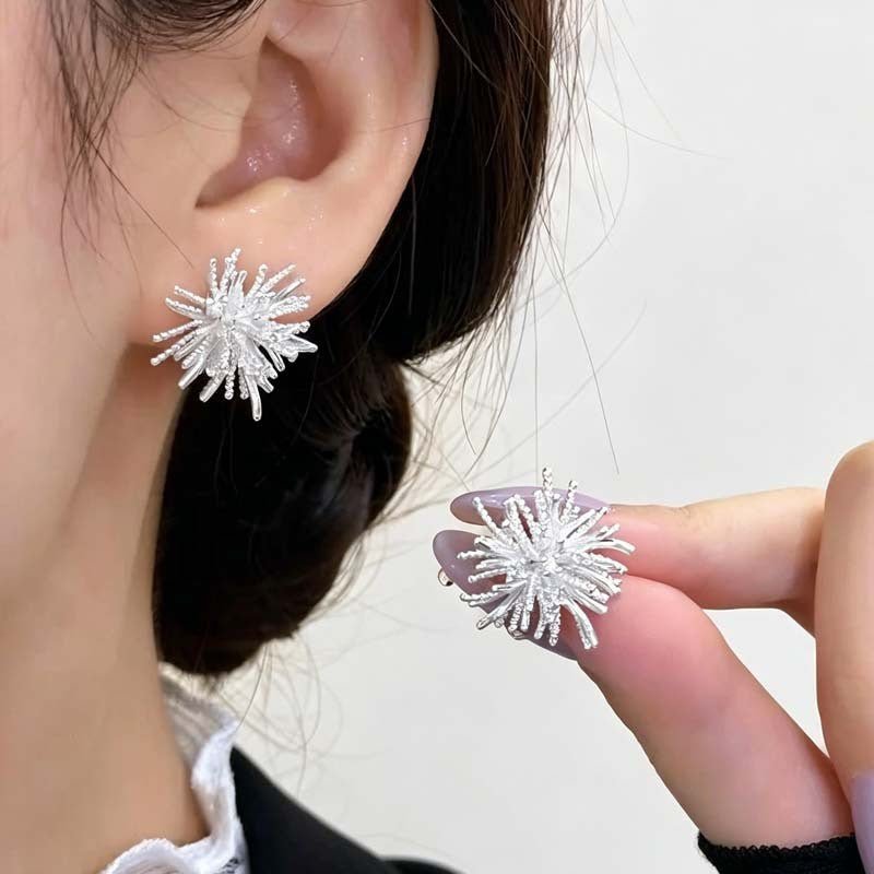 Radiant Burst Crystal Stud Earrings(MAC479) - Mariam's Collection