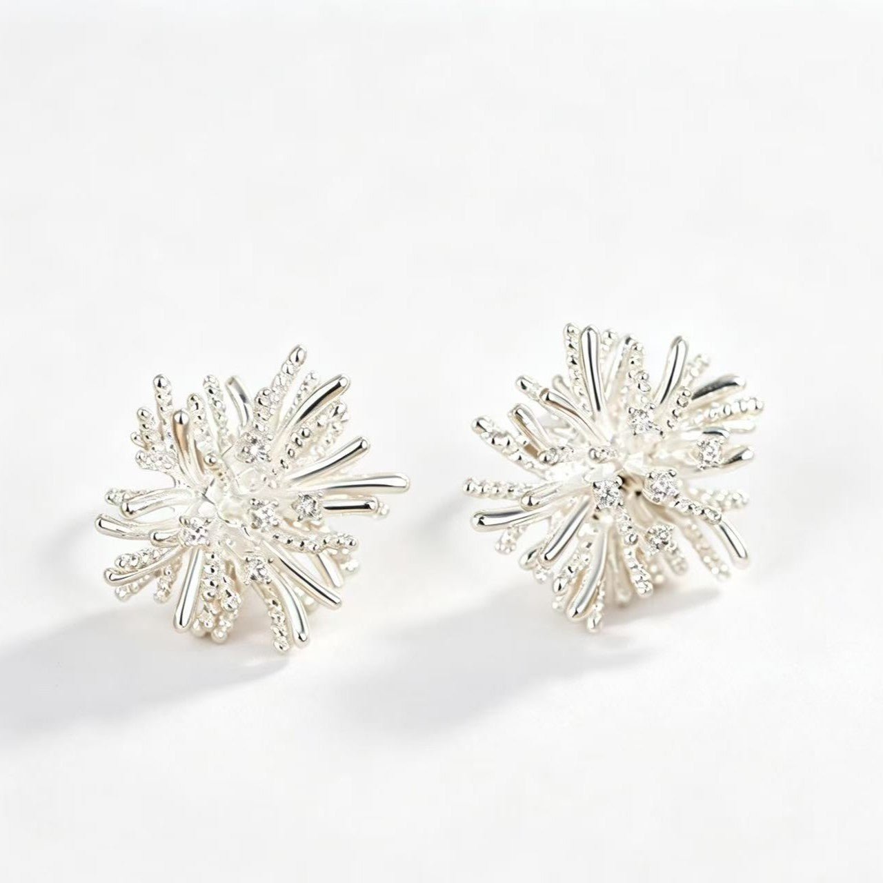 Radiant Burst Crystal Stud Earrings(MAC479) - Mariam's Collection