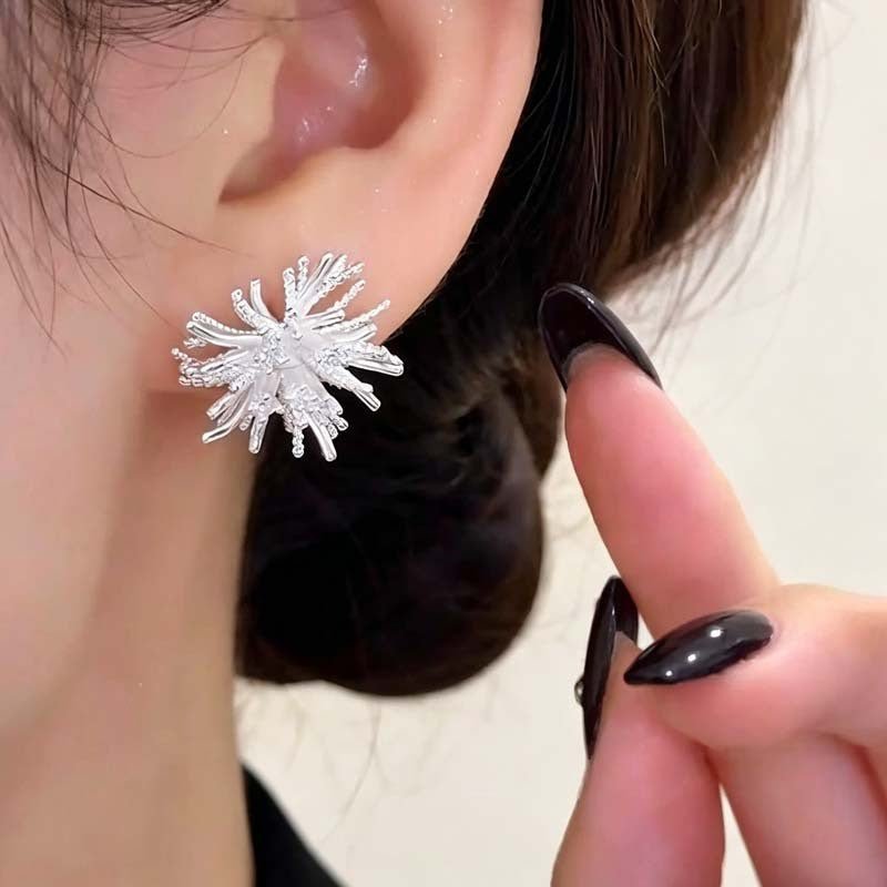 Radiant Burst Crystal Stud Earrings(MAC479) - Mariam's Collection