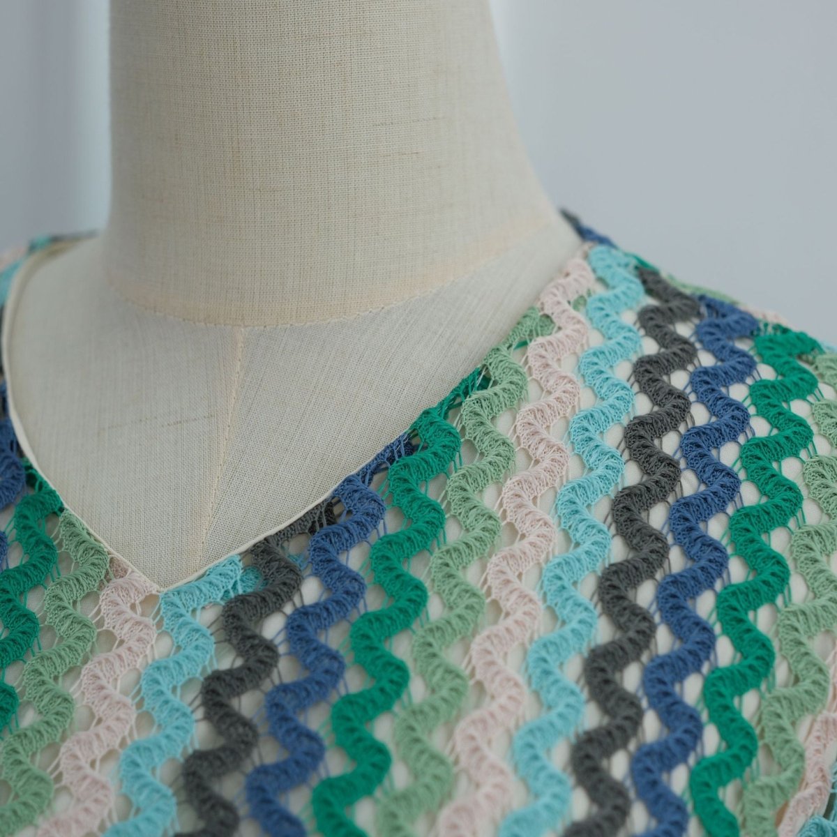 Rainbow Jacquard Flared-Sleeve Maxi Dress(MS486) - Mariam's Collection