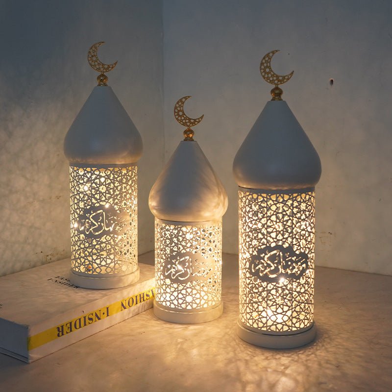 Ramadan Eid Candle Lantern Metal Craft Decorative Light (MAC380) - Mariam's Collection