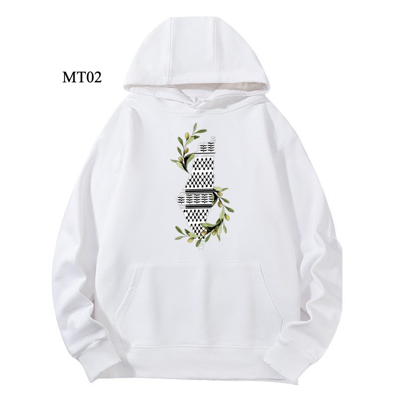 Ramadan Keffiyeh Customizable Hoodie t-shirt for Adults – High - Quality, Hooded Design (MTC002) - Mariam's Collection