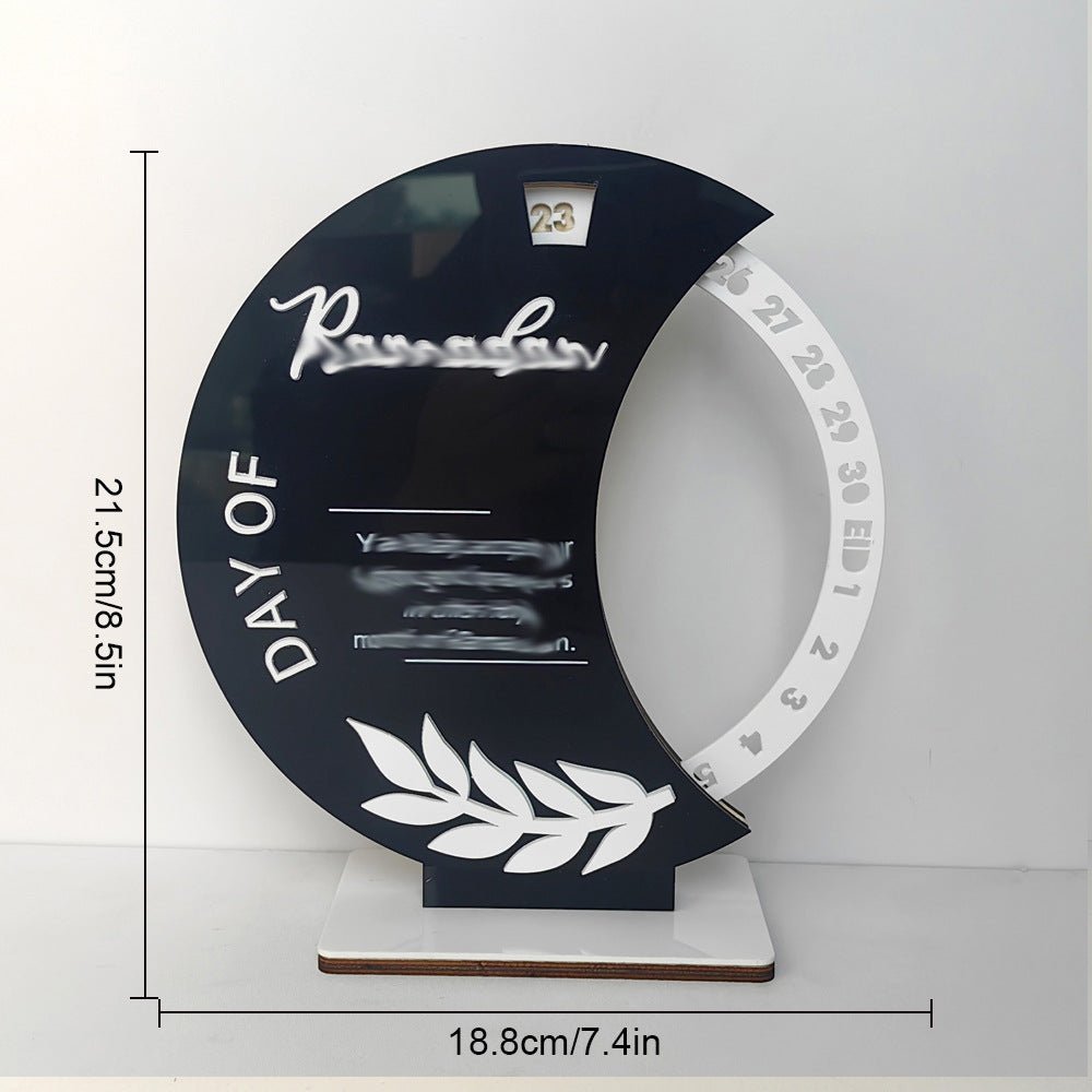 Ramadan Rotating Countdown Wooden Tabletop Decor (MAC378) - Mariam's Collection