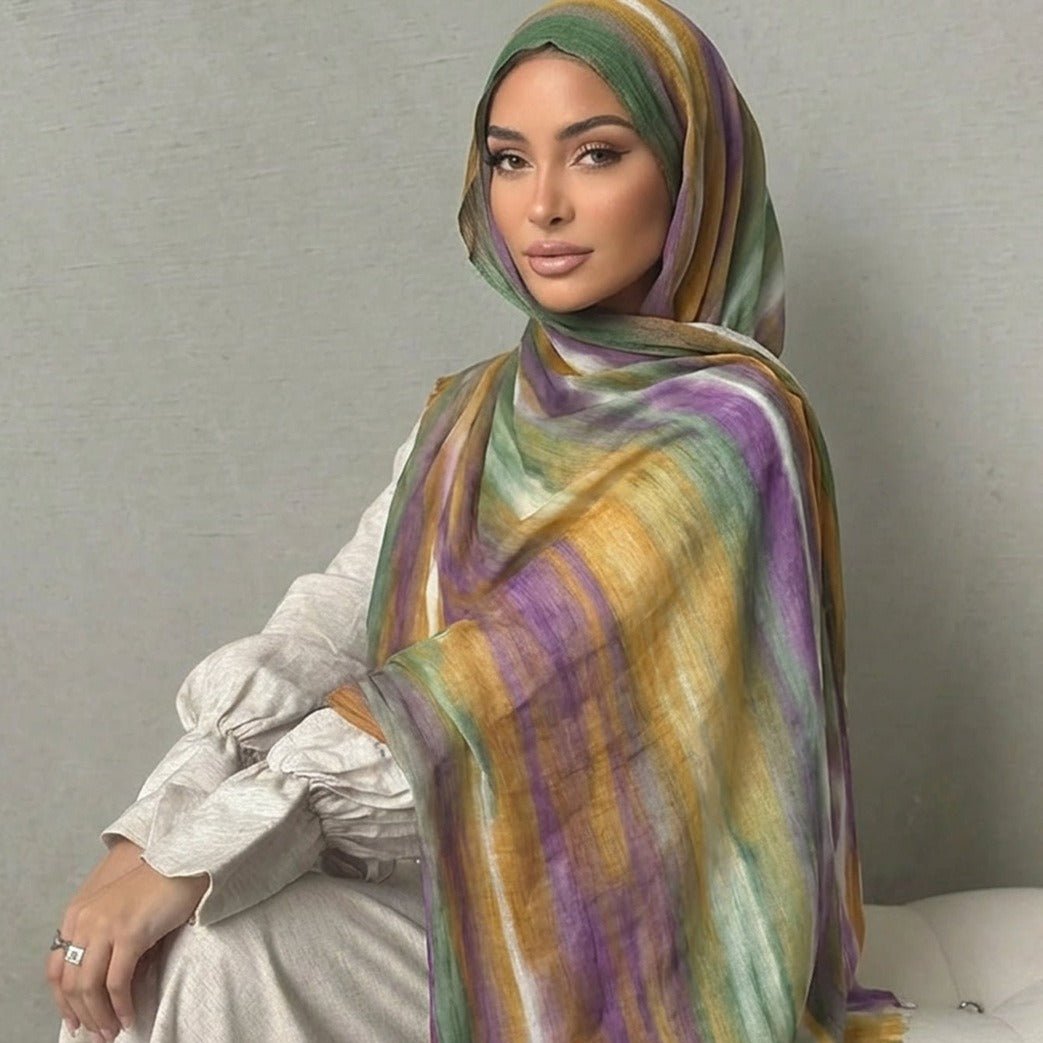 Rayon Gradient Tie - Dye Scarf(MH216) - Mariam's Collection
