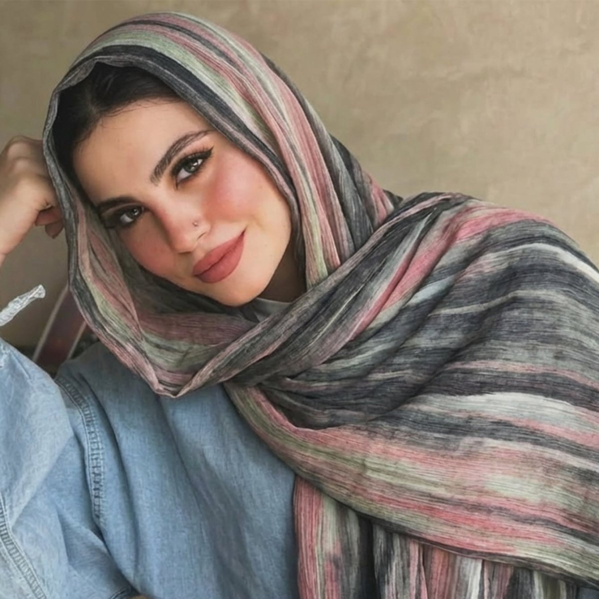 Rayon Gradient Tie - Dye Scarf(MH216) - Mariam's Collection