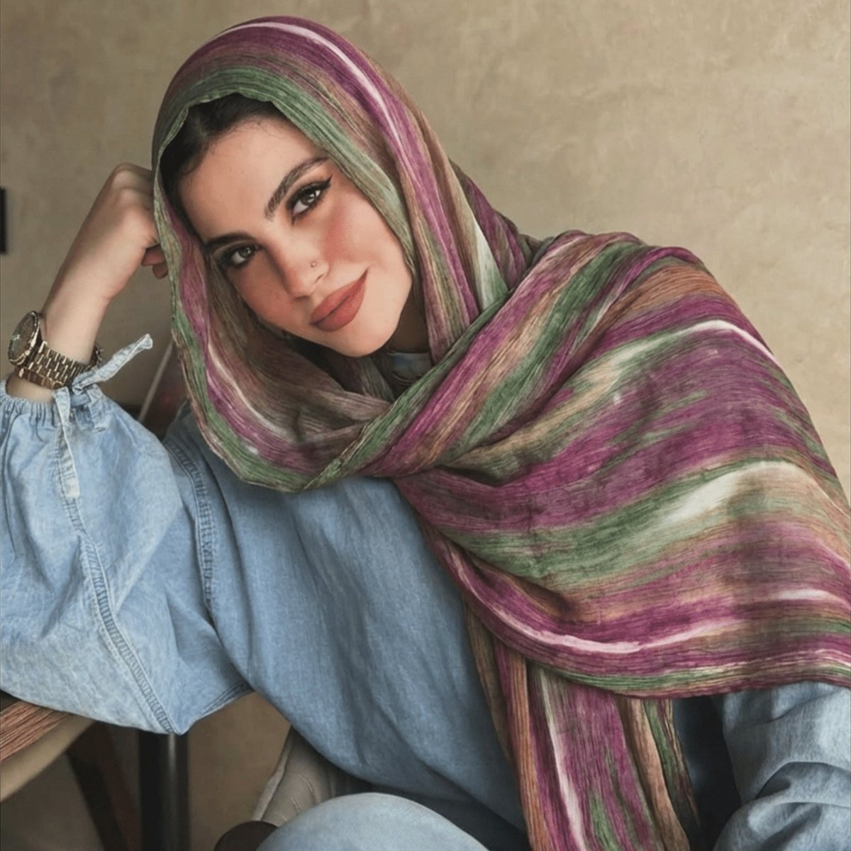 Rayon Gradient Tie - Dye Scarf(MH216) - Mariam's Collection