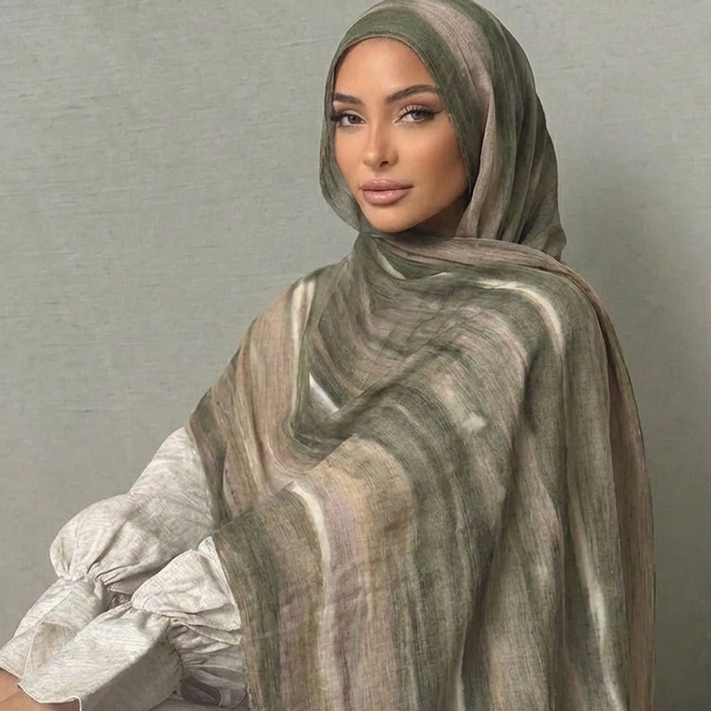 Rayon Gradient Tie - Dye Scarf(MH216) - Mariam's Collection