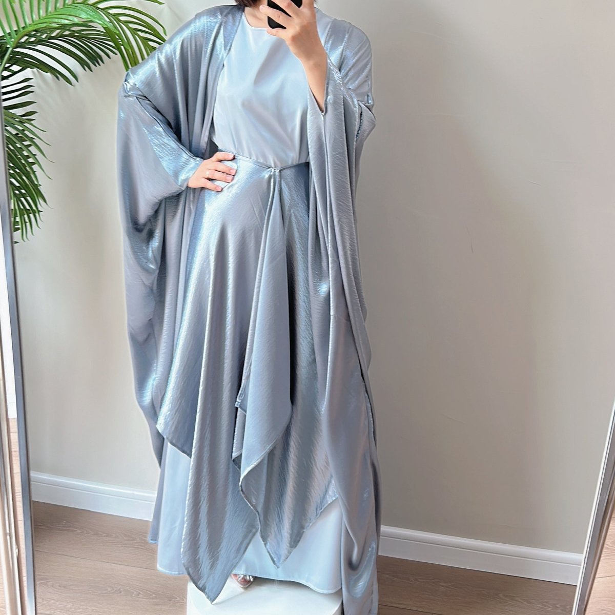 Rayon Oversize Open Abaya (MOA032) - Mariam's Collection